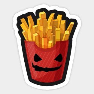 French Fries Shirt Makes A Great Halloween Costume Sticker